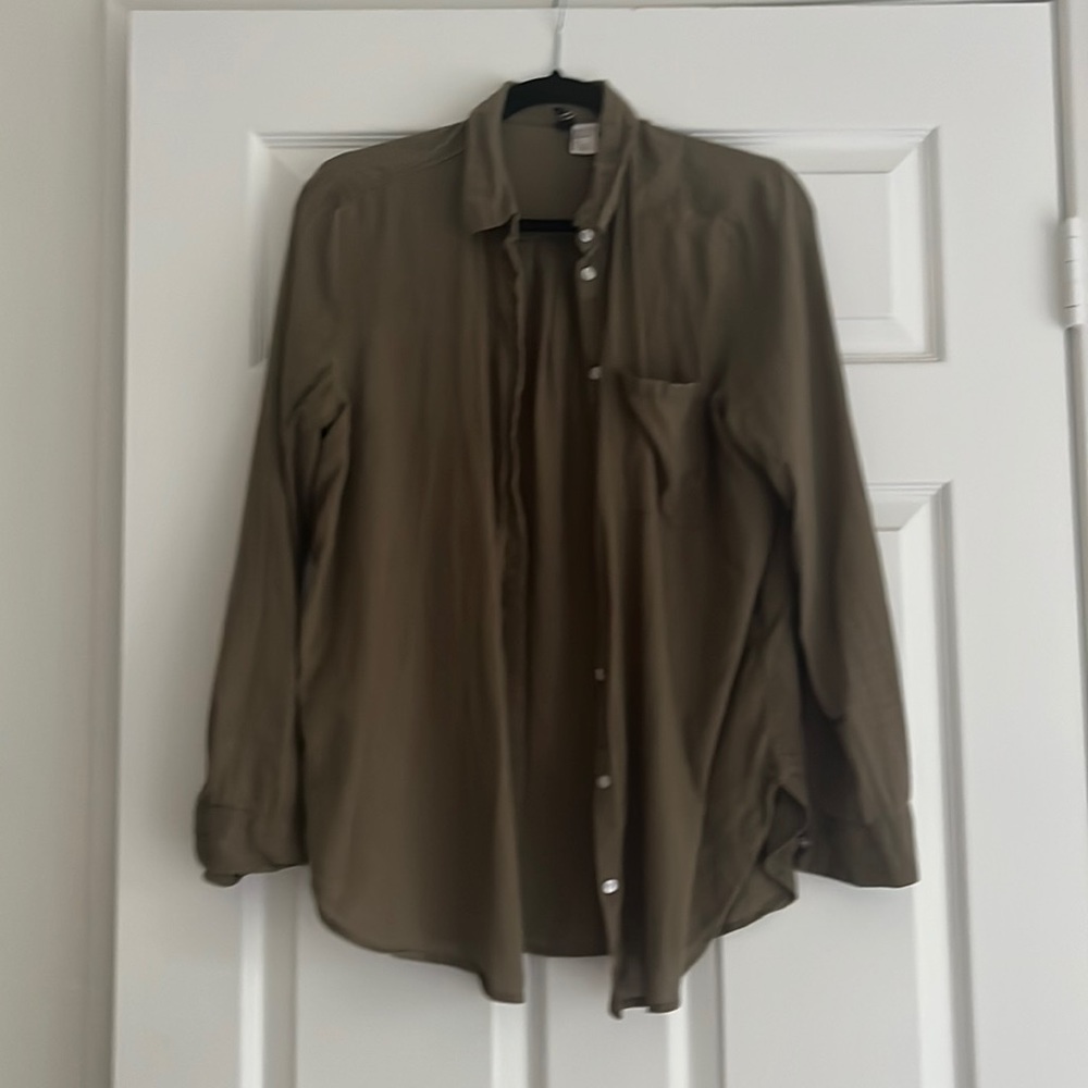 Olive Divided H&M Button Down